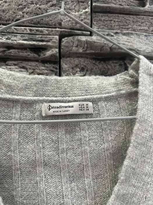 Сива дамска плетена жилетка Stradivarius - Размер M