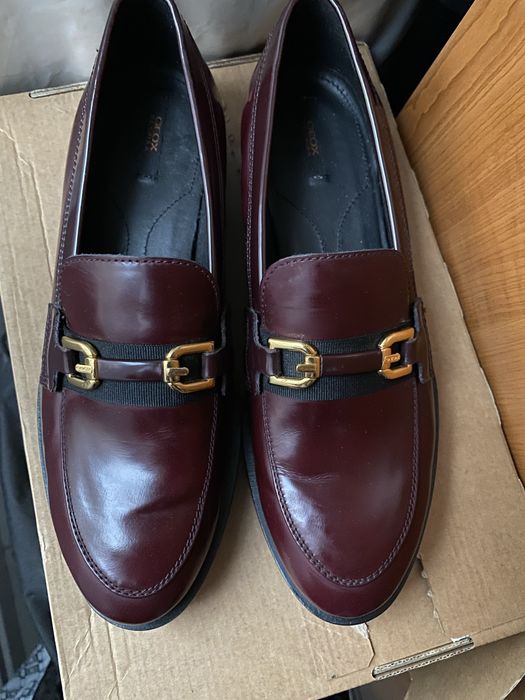 Pantofi mocasini Geox , piele lacuita