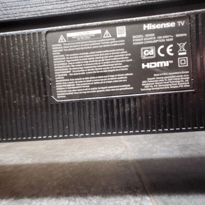 Hope Amanet P11 TV Hisense 164cm Model:65A6K