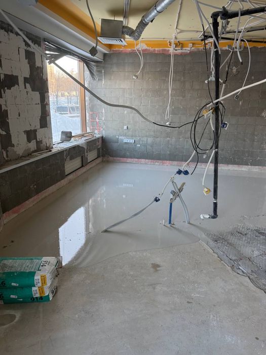 Наливной пол, цементный, гипсовый