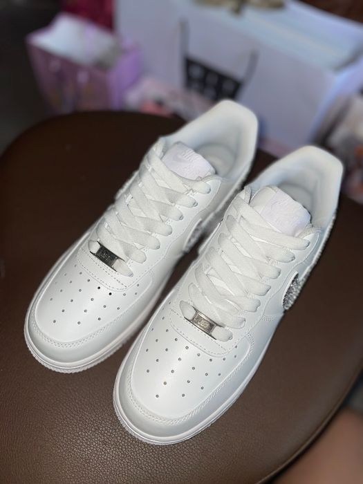 Nike Air Force 1 - white + rhinestones