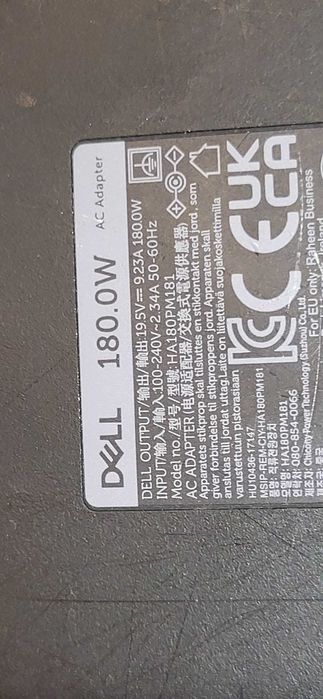 DELL 180W  Incarcator Slim 19.5V-9.23A fuctional mufa groasa