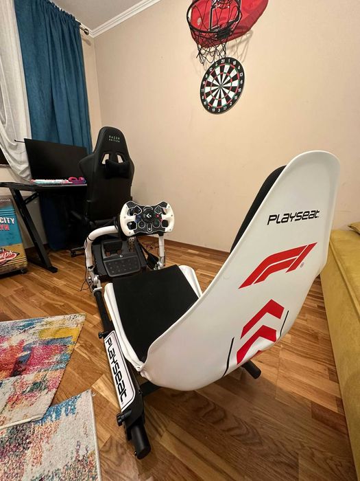 Scaun gaming - Cockpit Playseat Formula Instinct - F1, Alb/Negru