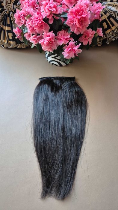 Тъмно кестенява естествена коса