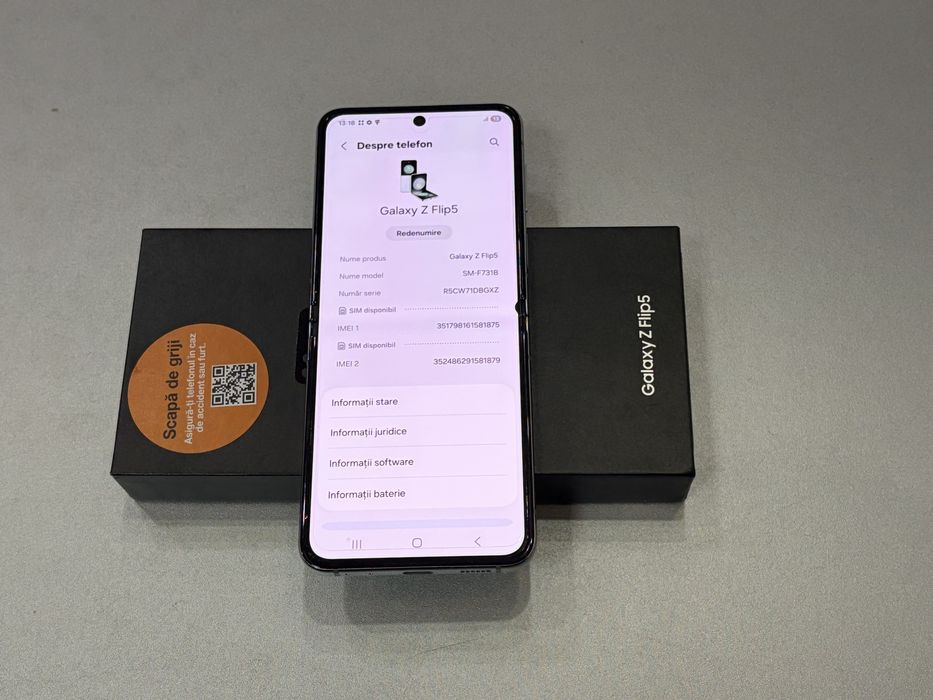 Samsung Galaxy Z Flip 5, 512 gb, 8 gb ram, 5G, Mint