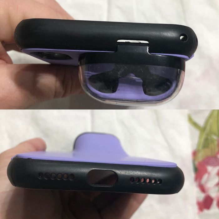 Husa iphone x husa cu suport de casti iphone x husa mov