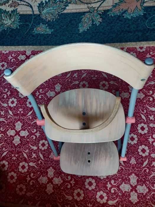 Scaun de masa de lemn reglabil copii