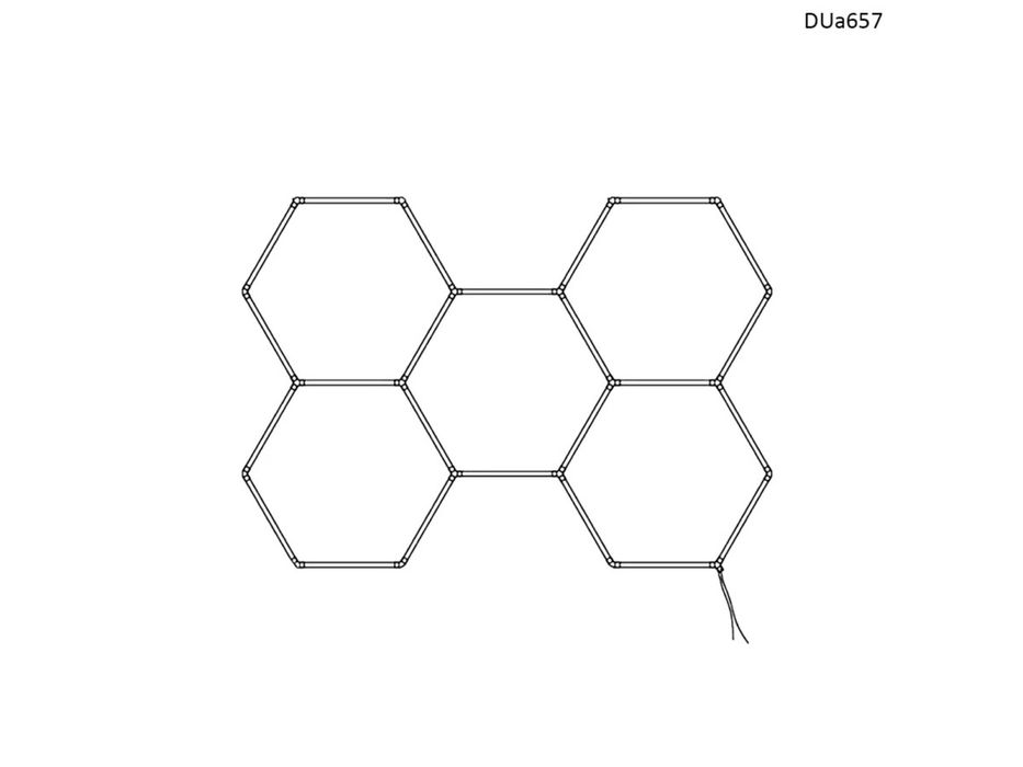 Set 5 hexagoane led