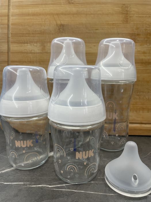Стъклени бебешки шишета НУК