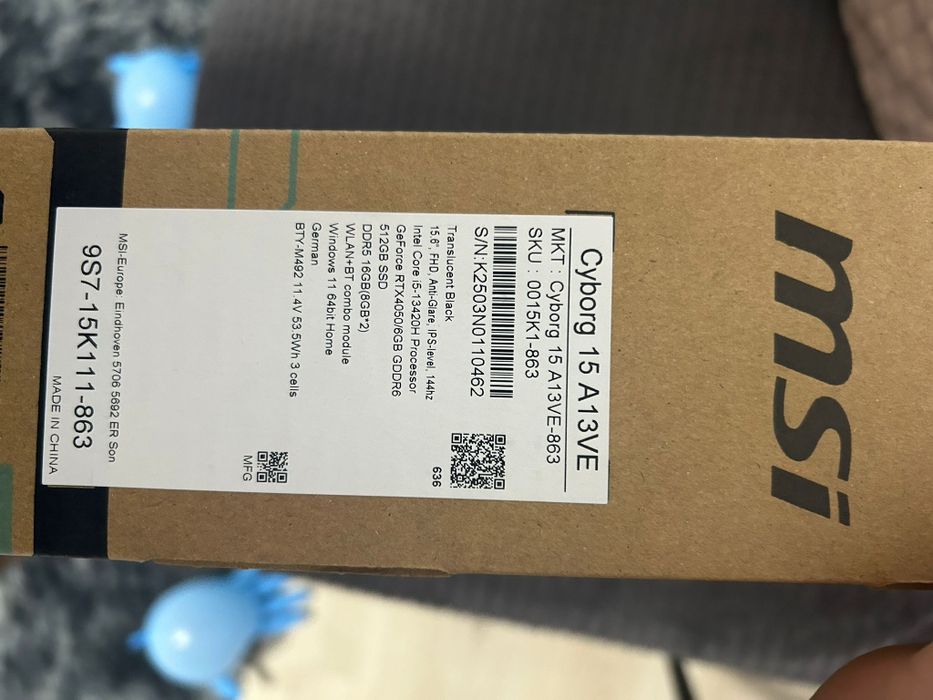 Laptop Gaming MSI CYBORG 15