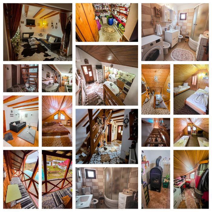 PROPRIETATE IDEALĂ DE PENSIUNE: 2 Case + Teren 1600mp, Retezat / Valea