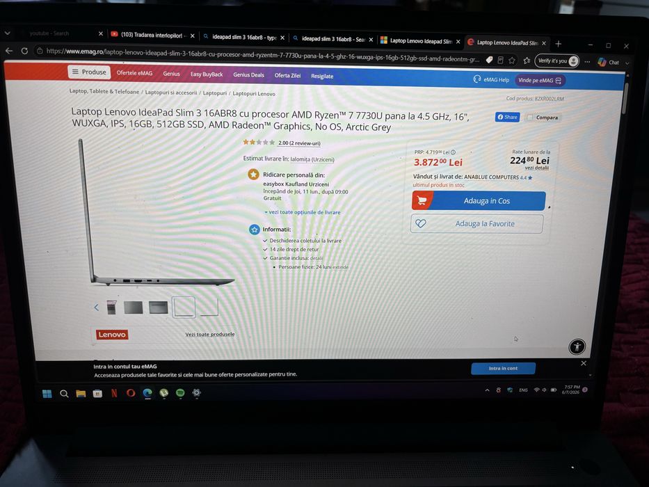 Laptop ideapad slim 3