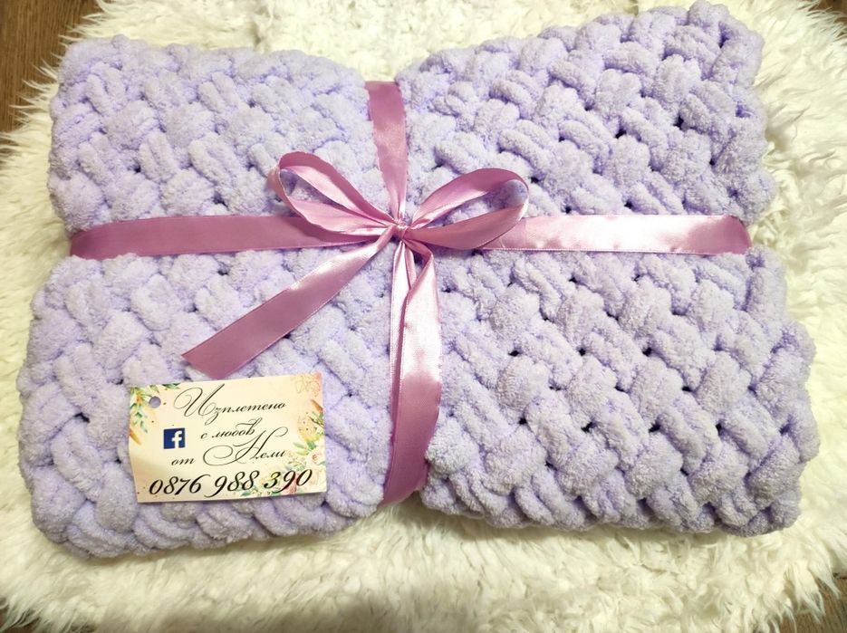 Бебешка пелена завивка ръчно плетиво