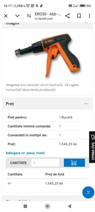 Vând.pistol pt coliere de cablu.(Industrial).stare ca nou