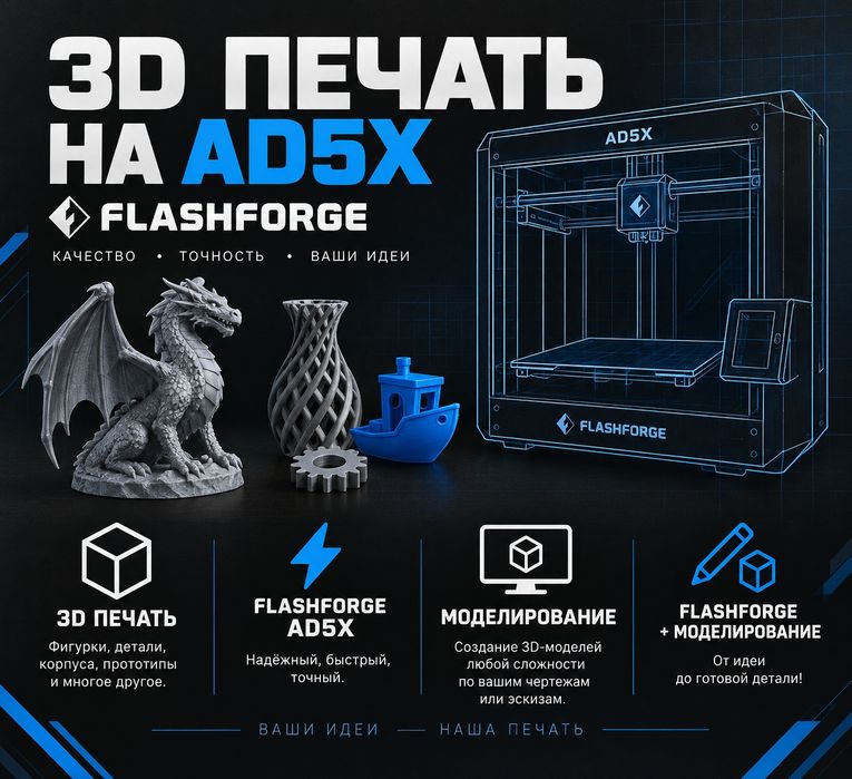 3Д Печать, разработка, дизайн,  на 3D принтере