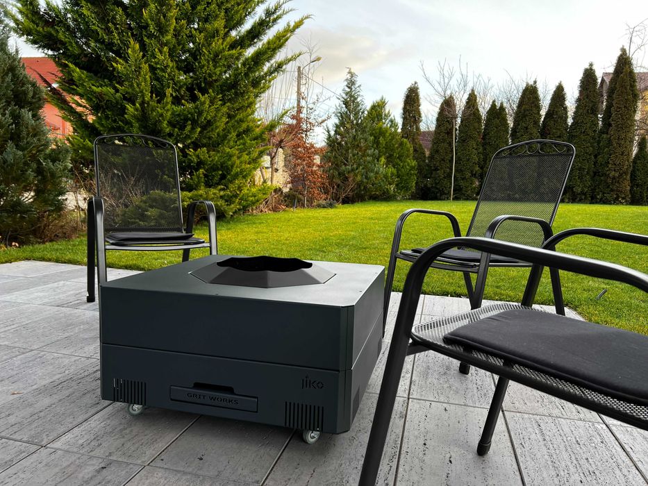 firepit smokeless, vatra de foc fara fum cu functie de masuta cafea