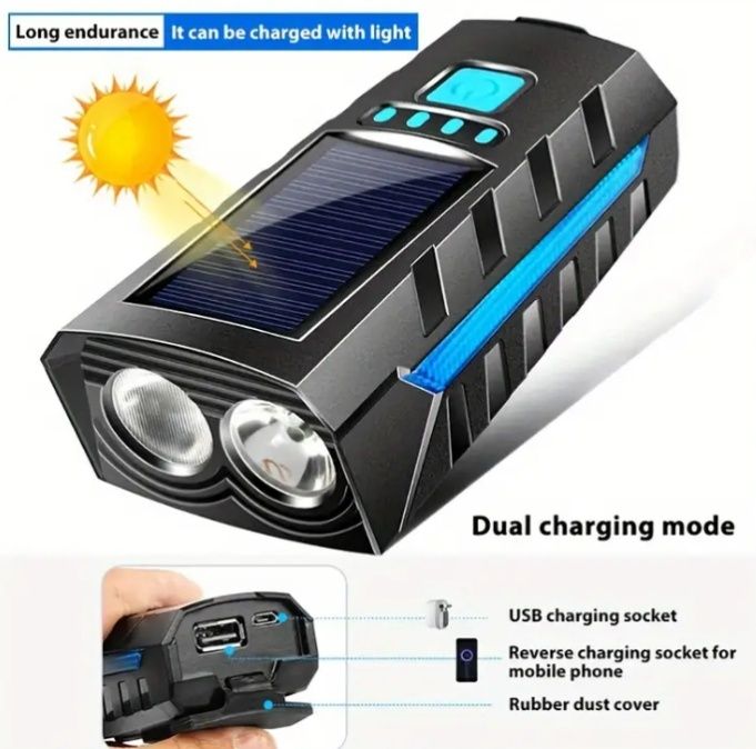 Фонарик для велосипеда 3 в 1