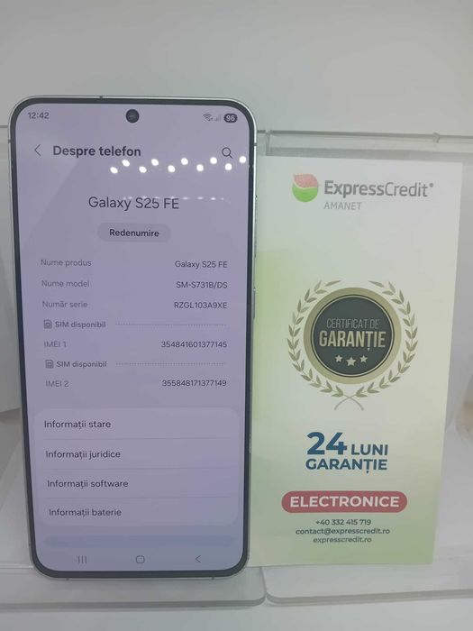 Samsung Galaxy S25 FE 5G (35427/30 Pacurari 2) Garantie 2 Ani!