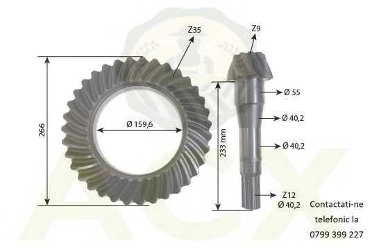 Grup conic tractor sau combina New Holland, Case, John Deere