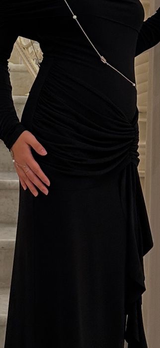 Платье вечернее черное в пол