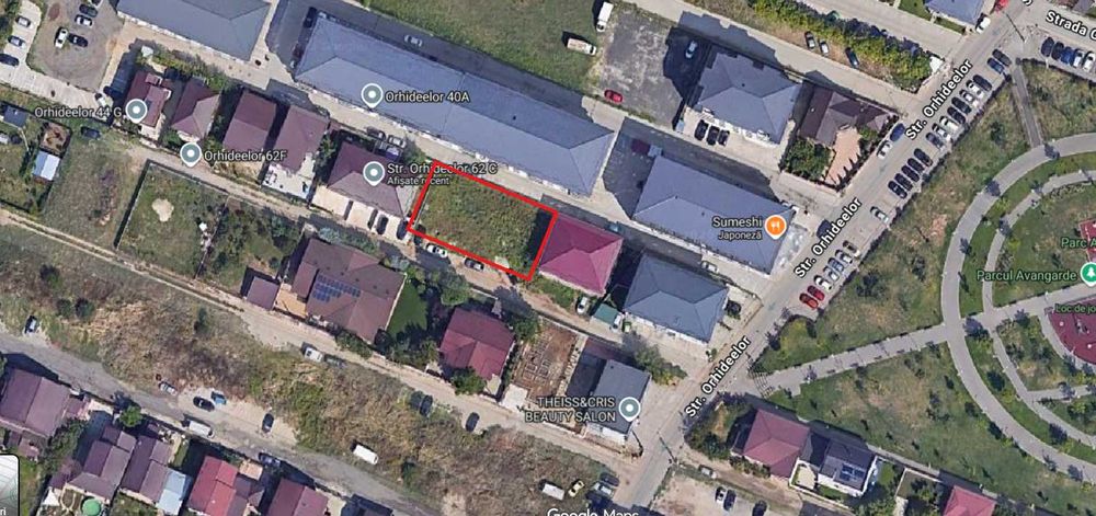 Teren Intravilan 718 mp, deschidere 29,58 m – Chiajna, Str. Orhideelor 44