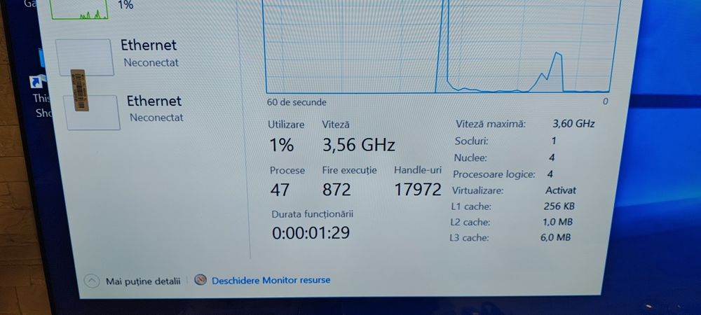 Unitate pc,intel 8100  gen.8 nvm256gb video 4 gb 8 gb ram gaming