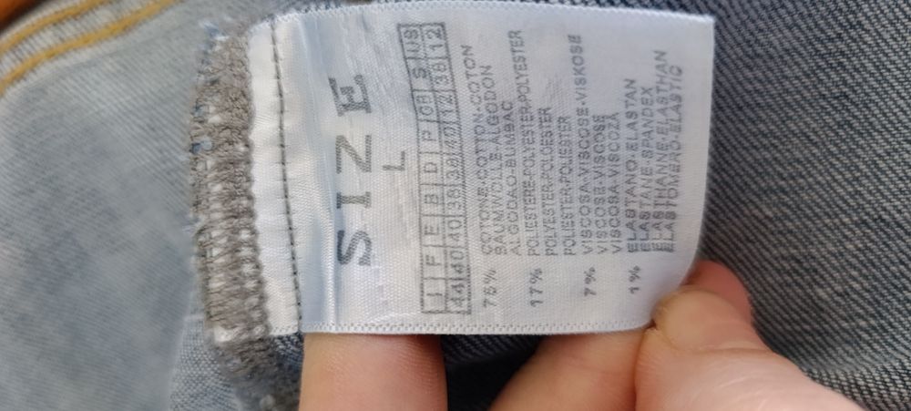 Късо дънково яке с камъни