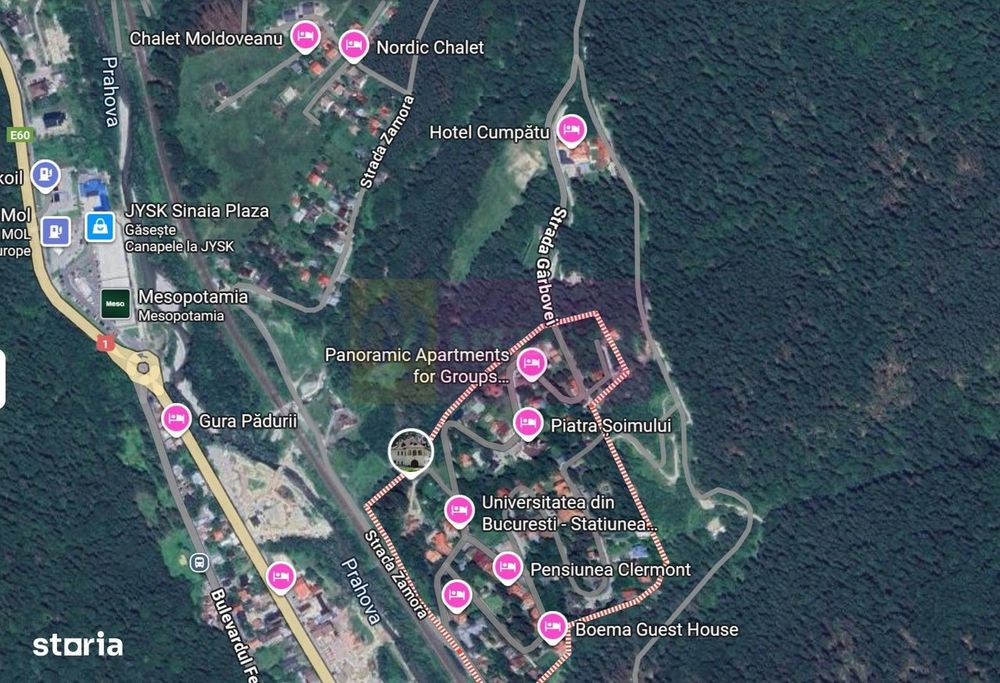 Teren extravilan in Sinaia (25 euro/mp)