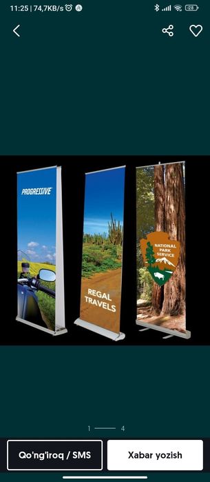 Rollup va Pauk (X-banner) –1 kunda tayyor qilib beramiz
Bizda sif