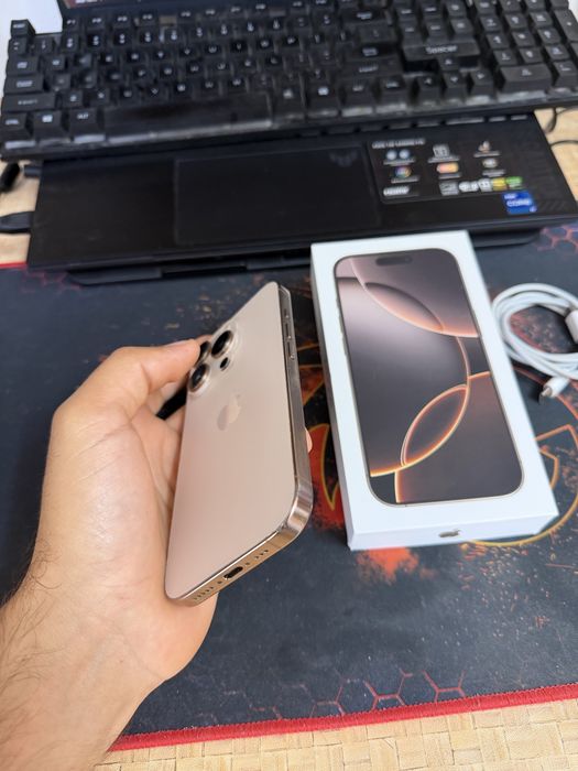 iPhone 16 PRO 256 GB Desert Titanium la cutie 91% bateria