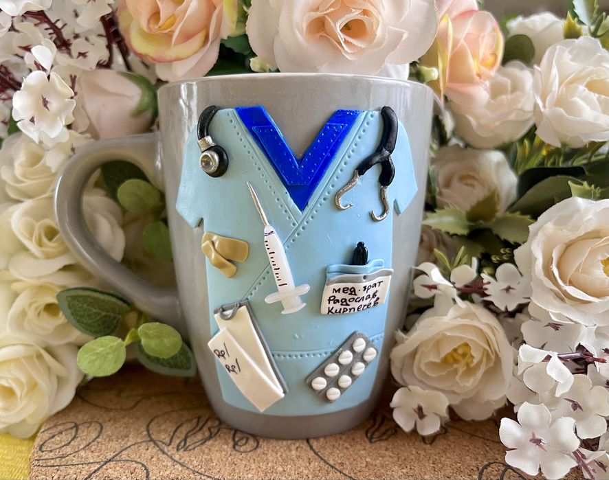 Чаша с полимерна глина за лекар/мед. сестра/здравен работник