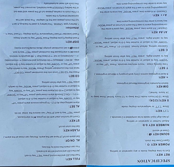 Нов Голям цифров LED часовник +календар-термометър-аларми-дистанционно