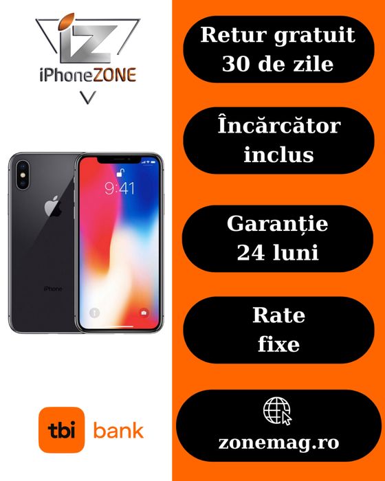 Iphone x 64GB 100% Garantie Rate - zonemag.ro