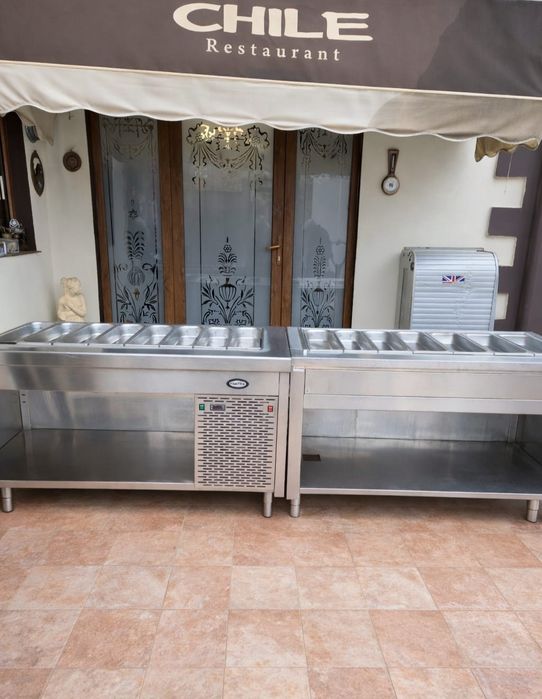 Vitrină rece salate și masă caldă (bain marie)