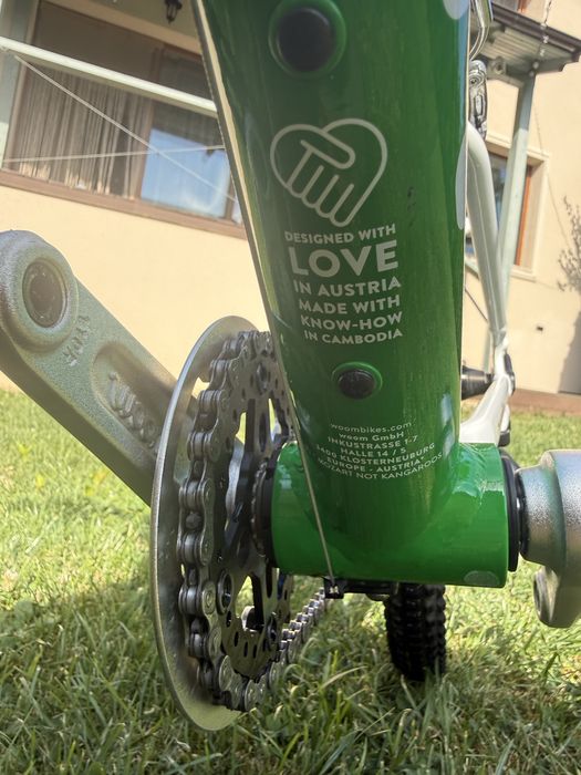 Woom 4 verde bicicletă copii