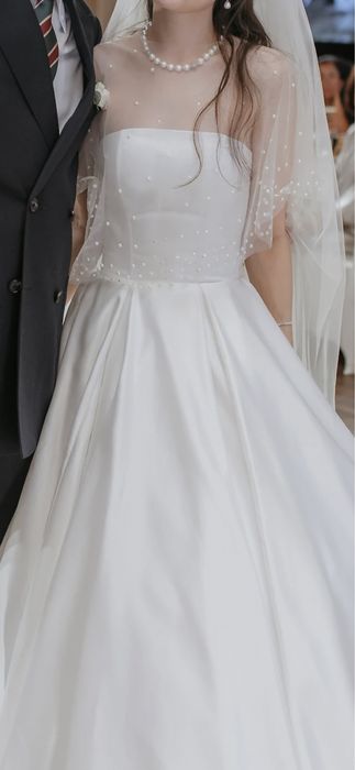 Свадебное платье из тафты.