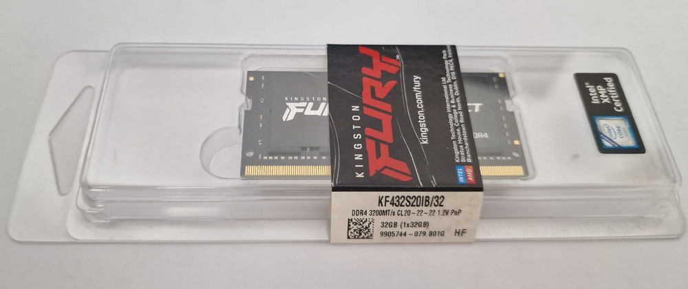 Memorie Laptop Kingston FURY Impact, 32GB DDR4, 3200MHz CL20 - SIGILAT