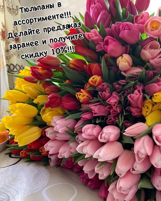 Тюльпаны к 8марта принимаем предзаказы