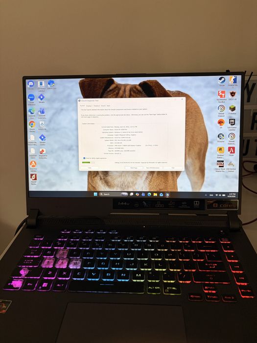 Asus Rog Strix Gaming- RTX 3060/ RYZEN 7/ 24 GB RAM/ SSD 1,4 TB/ 144 Hz