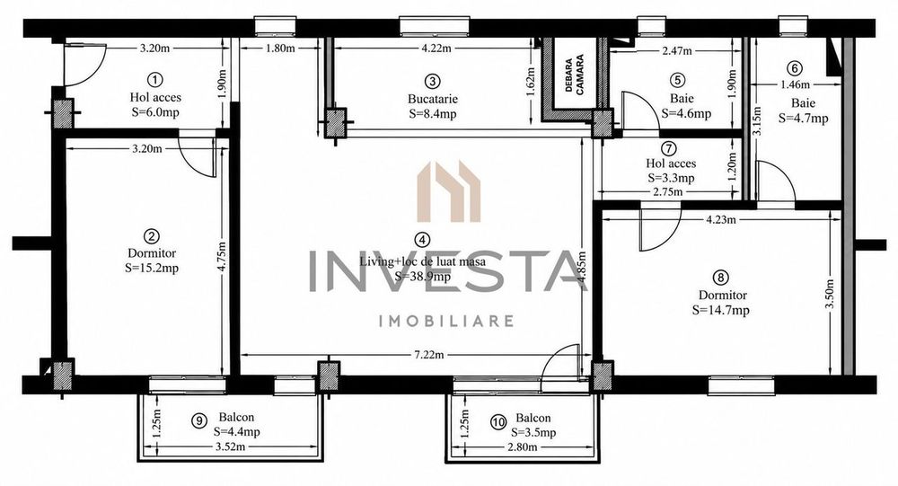 Apartament 3 camere modern de 96 mp utili, etaj intermediar, Marasti!