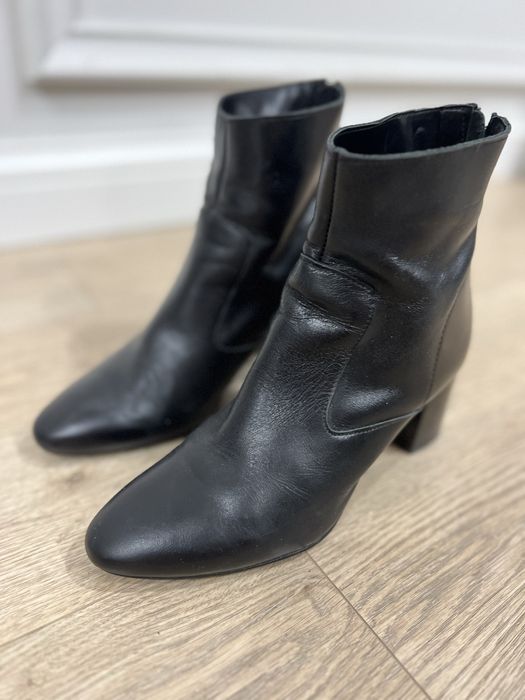 Кожаные ботильоны Mango