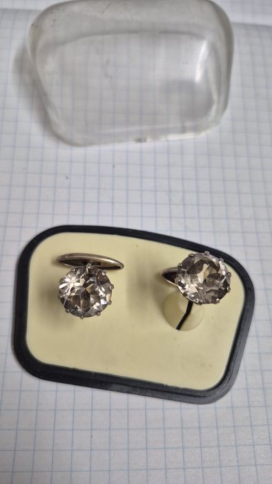 Запонки позолоченные, серебро.