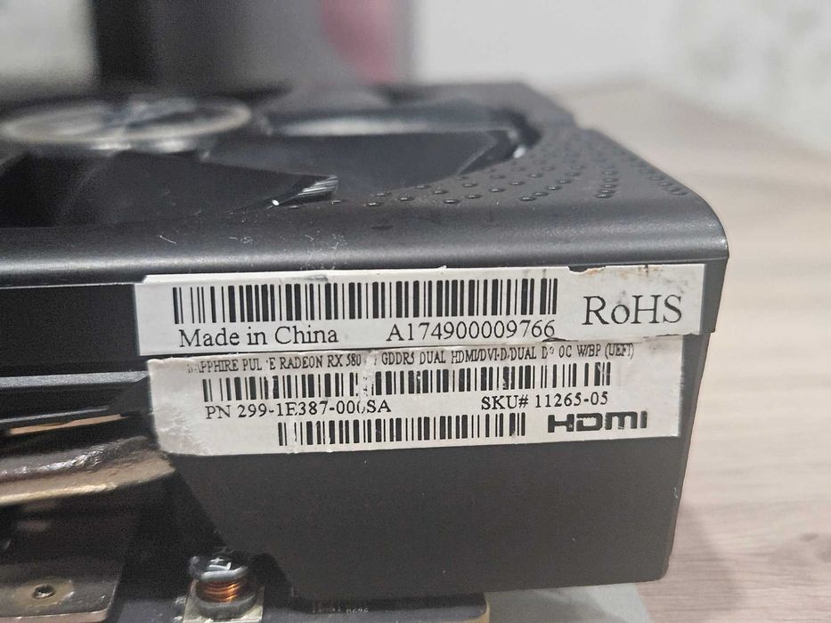 Видеокарта Sapphire Pulse RX 580 8GB, обслужена, тест FurMark