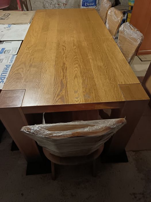 Vând mese, scaune de bucătărie/sufragerie/terasă, lemn masiv de stejar