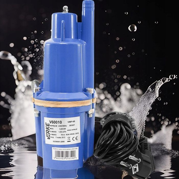 Pompa de apa curata submersibila cu membrana, debit 1.05 m³/h, mufa