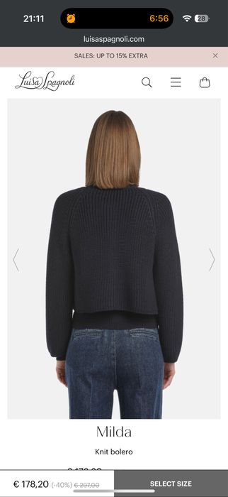 Vand bolero Luisa Spagnoli model Milda nou  marime S