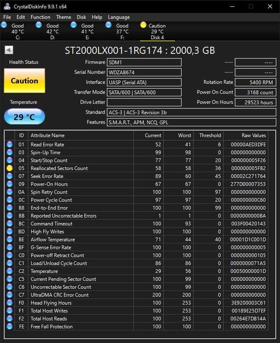 Хибриден диск SEAGATE 2TB Firecuda SSHD SATA 2.5" 5400rpm 128MB ST2000LX001-1RG174