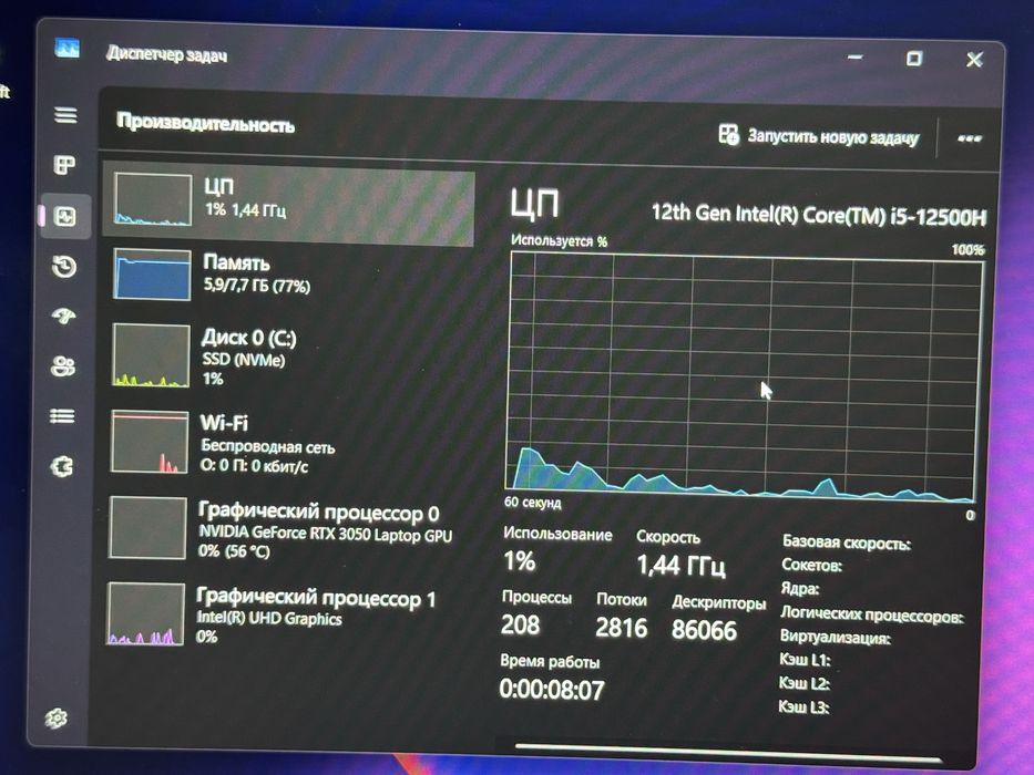 Игровой ноутбук Acer Nitro 5 rtx3050