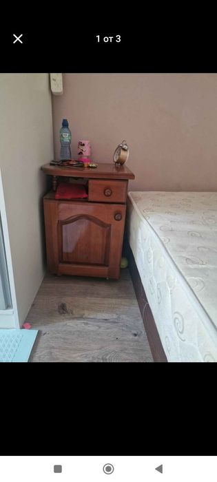 Нощно шкафче от истинско дърво