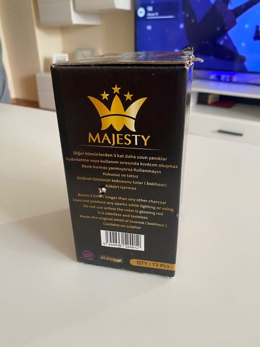 Cărbuni Majesty Premium Turcești pentru narghilea